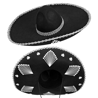 Mariachi Sombrero Svart