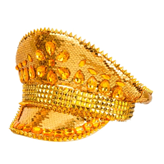 Glitter Kaptenshatt Guld