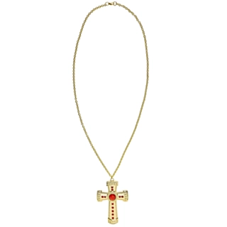 Guldigt kors halsband