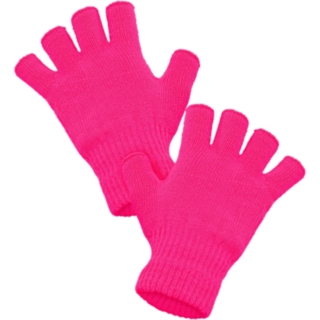 Fingerlösa Handskar Neonrosa