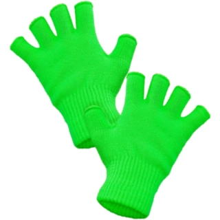 Fingerlösa Handskar Neongrön