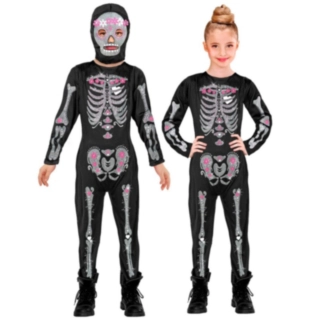 Sugar Skull Skelett Barndräkt