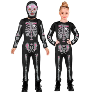 Sugar Skull Skelett Barndräkt