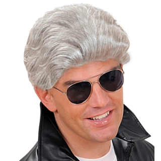 Peruk, slikhår, Grease, grå