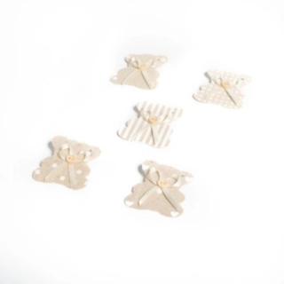 Nalle Etiketter Beige/Vit