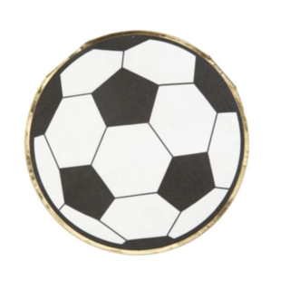 Fotboll Servetter Svart/Vit/Guld
