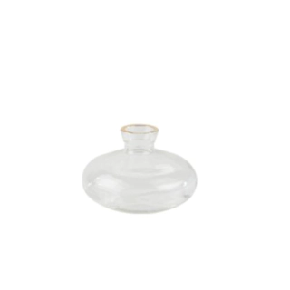 Rund Glasvas Guldkant