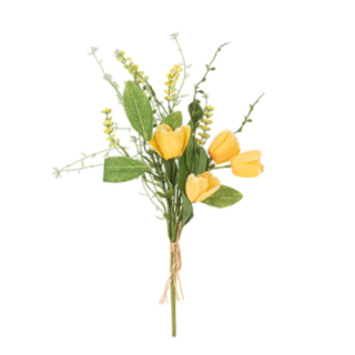 Konstgjord Tulipan Blomsterkvist Gul/Grön