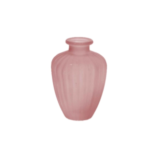 Räfflad Glasvas Rosa