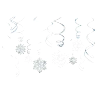 Snöflinga Swirls Silver/Vit
