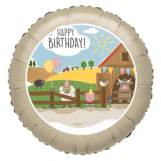 Bondgård Happy Birthday Folieballong