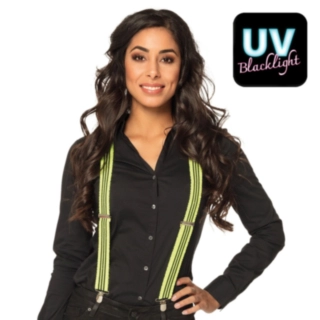 UV Neon Hängslen Gul/Svart