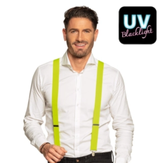 UV Neon Hängslen Gul/Svart