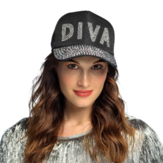 Diva Diamantkeps Svart