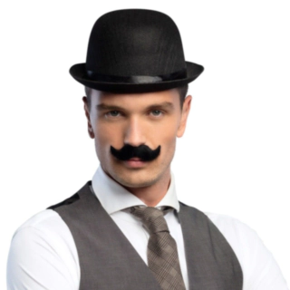 Gentleman Mustasch Svart