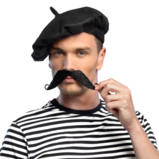 Fransk Mustasch Svart