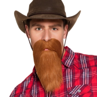 Cowboy Skägg Brun