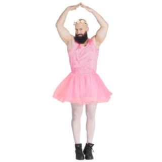 Manlig Ballerina Maskeraddräkt Ljusrosa