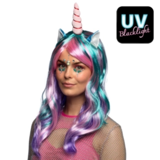 Enhörning Daydream UV Peruk