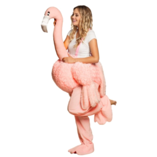 Carry Me Flamingo Maskeraddräkt Ljusrosa