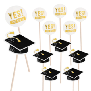 Examen Yes You Did It Drinkpinnar Svart/Guld