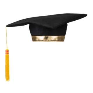 Examenshatt Svart/Guld