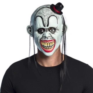 Ond Clown Mask Med Hår