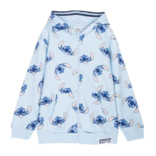 Stitch® Allover Print Huvtröja Med Dragkedja