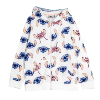 Stitch® Allover Print Huvtröja Med Dragkedja