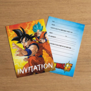Dragon Ball Super® Inbjudningskort Med Kuvert