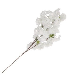 Konstgjord Körsbärsblomma Stjälk Vit