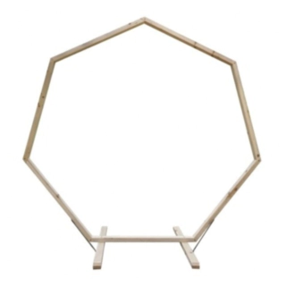 Hexagon Dekorationsbåge Trä 220 cm