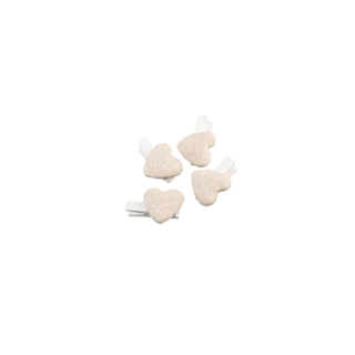 Hjerte Træklemmer Beige