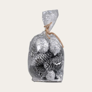 Jul Dekorationspåse Silver