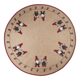 Julgransmatta Tomtar Beige