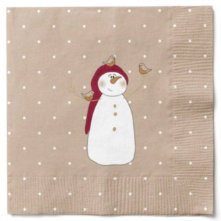 Snögubbe Servetter Beige