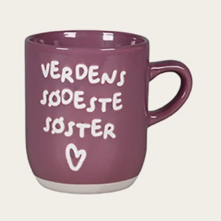 Verdens Sødeste Søster Mugg Rosa