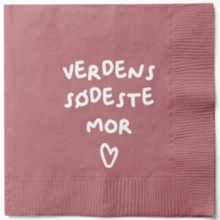 Verdens Sødeste Mor Servetter Rosa