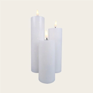 Fiberoptiska LED Blockljus Vit