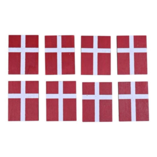 Danska Flaggor Träkonfetti Röd