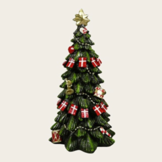 Julgran Med LED Brun