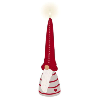 Tomte LED Stearinljus Grå