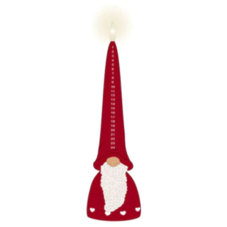 Tomte LED Stearinljus Röd