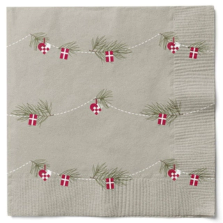 Dansk Jul Servetter Beige
