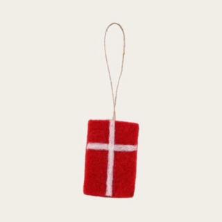 Dansk Flagga Ull Röd