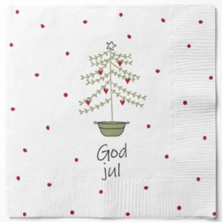 God Jul Servetter Vit