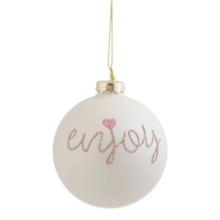 Enjoy Julgranskula Glitter Vit