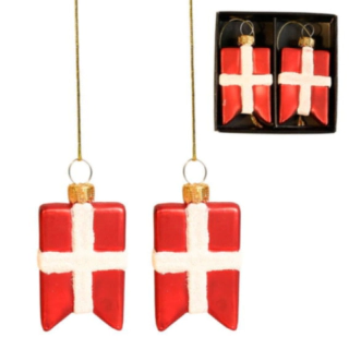 Dansk Flagga Juldekoration Röd/Vit