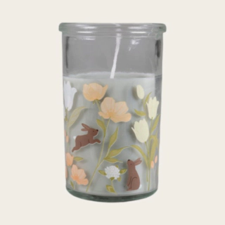 Påskljus i Glas Grön