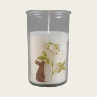 Påskljus i Glas Vit